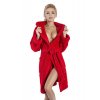 Krátký dámský župan Diana červený (Velikost XXL)