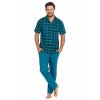 Pánské pyžamo Luke modré káro (Velikost XXL)