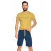 Pánské pyžamo Pulse žlutohnědé (Velikost XXL)