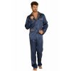 Saténové pánské pyžamo Adam tmavě modré (Velikost XXL)
