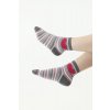 Dámské ponožky 113 šedé s pruhy