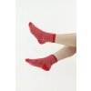 Thermo ponožky 83 červené s bílými pruhy
