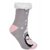 Dětské zateplené ponožky Penguin šedé s nopky