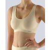 GINA dámské top podprsenkový se širokými ramínky, bez kostice, bezešvé, jednobarevné MicroBavlna 07005P - tělová L/XL (Velikost L/XL, Barva tělová)