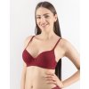 GINA dámské podprsenka vyztužená, vyztužené, bezešvé, jednobarevné MicroPolyamid 07008P - koňak 75A (Velikost 75A, Barva koňak)