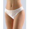 GINA dámské kalhotky klasické s úzkým bokem, úzký bok, šité, s krajkou, jednobarevné Sensuality 10192P - bílá 38/40 (Velikost 38/40, Barva bílá)