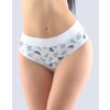 GINA dámské kalhotky klasické, širší bok, šité, s potiskem Disco Bamboo 1 10256P - bílá ocelová 38/40 (Velikost 38/40, Barva bílá ocelová)