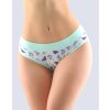 GINA dámské kalhotky francouzské, šité, bokové, s potiskem Disco Bamboo 1 14146P - ocelová černá 46/48 (Velikost 46/48, Barva ocelová černá)