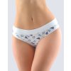 GINA dámské kalhotky bokové se širokým bokem, širší bok, šité, s potiskem Disco Bamboo 1 16164P - ocelová černá 38/40 (Velikost 38/40, Barva ocelová černá)