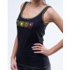 GINA dámské tílko, širší ramínka, šité, s potiskem Disco VI 18036P - černá 34/36 (Velikost 34/36, Barva černá)