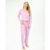 GINA dámské pyžamo dlouhé dámské, šité, s potiskem Pyžama 2022 19141P - peprmint akvamarín XL (Velikost XL, Barva peprmint akvamarín)