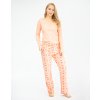 GINA dámské pyžamo dlouhé dámské, šité, s potiskem Pyžama 2022 19143P - sacharóza sv. vínová L (Velikost L, Barva sacharóza sv. vínová)