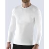 GINA pánské tričko s dlouhým rukávem, dlouhý rukáv, bezešvé, jednobarevné Bamboo Soft 58010P - bílá M/L (Velikost M/L, Barva bílá)