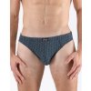 GINA pánské slipy s úzkým bokem, úzký bok, šité, s potiskem 70071P - lékořice brandy 46/48 (Velikost 46/48, Barva lékořice brandy)