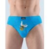 GINA pánské slipy se širším bokem, širší bok, šité, s potiskem Funny collection 71071P - dunaj 46/48 (Velikost 46/48, Barva dunaj)