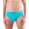 GINA pánské slipy se širším bokem, širší bok, šité, jednobarevné Eco Bamboo 71098P - dunaj 50/52 (Velikost 50/52, Barva dunaj)