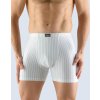 GINA pánské boxerky delší nohavička, šité 74105P - bílá tm. šedá 58/60 (Velikost 50/52, Barva bílá tm. šedá)