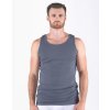 GINA pánské nátělník, širší ramínka, šité, jednobarevné 78002P - lékořice L (Velikost L, Barva lékořice)