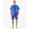 GINA pánské pyžamo krátké pánské, šité, s potiskem Pyžama 2023 79164P - modrá pomnenková L (Velikost L, Barva modrá pomnenková)