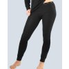 GINA dámské legíny dámské, dlouhé, šité, klasické, jednobarevné Merino Thermolite 86003P - černá šedá M (Velikost M, Barva černá šedá)