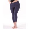 GINA dámské legíny 7/8 délka, 7/8 kalhoty, šité, klasické, jednobarevné 95002P - lékořice L (Velikost L, Barva lékořice)