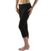 GINA dámské legíny 3/4 délka, 3/4 kalhoty, bezešvé, klasické Eco Bamboo 95032P - lékořice L/XL (Velikost L/XL, Barva lékořice)