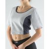 GINA dámské top tričko, krátký rukáv, šité 97012P - tm. šedá třešňová L (Velikost L, Barva tm. šedá třešňová)