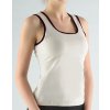 GINA dámské tílko, širší ramínka, šité 98027P - lékořice písková M (Velikost M, Barva lékořice písková)