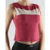 GINA dámské top tílko, širší ramínka, šité 98031P - vínová písková M (Velikost M, Barva vínová písková)