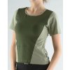 GINA dámské tričko s krátkým rukávem, krátký rukáv, šité 98040P - písková lékořice S (Velikost S, Barva písková lékořice)