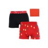 2 pack boxerek 600-005 vánoční černé a červené (Velikost L)