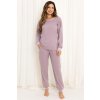 Bavlněné dámské pyžamo Avril fialové (Velikost S)