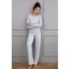 100% bavlněné pyžamo Jade světle šedé (Velikost S/M)
