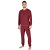 Pánské froté pyžamo P 1427 vínové (Velikost M)