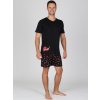 Pánské krátké pyžamo P BIVOJ s chilli papričkami (Velikost M)