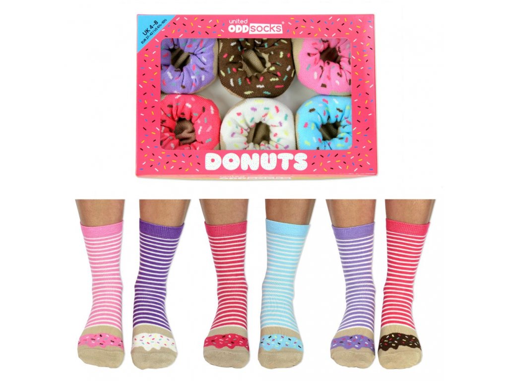 50706 damske vesele ponozky unitedoddsocks donuts