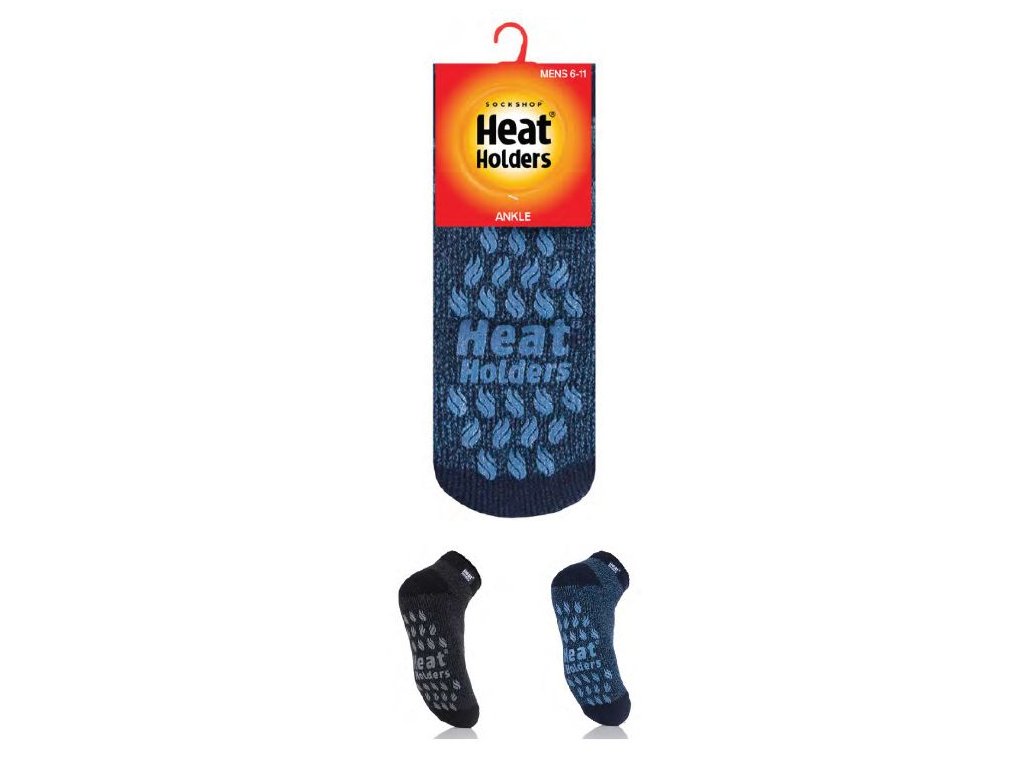 Pánske členkové termo ponožky Heat Holders s protišmykom, veľ: 39-45 (farba VZORF)