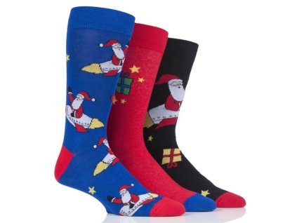 50157 panske vesele vianocne ponozky wild feet santa rocket