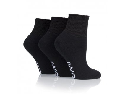 LADIES BLACK IOMI ANKLE SOCKS LEG SHOTS