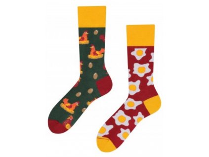 Veselé ponožky Sliepky od TODO SOCKS (Veľkosť VZOR)