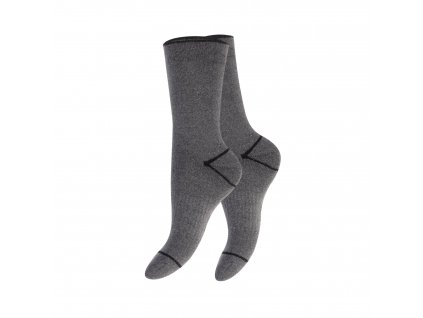 Teplé 3 páry froté bavlnených ponožiek s elastanom ŠEDÉ