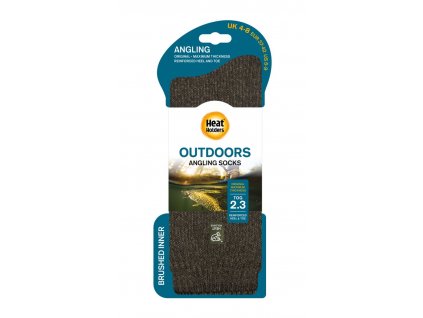 HEAT HOLDERS ORIGINAL 4 8 OUTDOORS ANGLING SOCK FOREST GREEN SHORT PACK SHOT