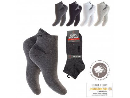 Pánske členkové bavlnené ponožky tmavé RUNNING, 4 páry