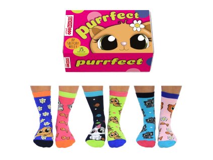 50289 3 damske vesele ponozky unitedoddsocks purrfect