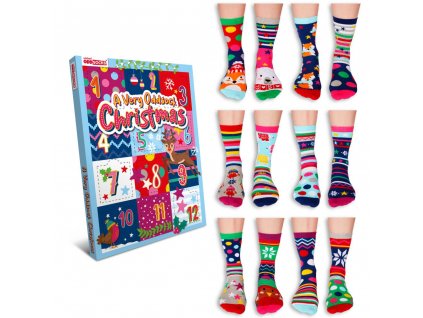 51225 damske vianocne ponozky adventny kalendar 12 roznych ponoziek