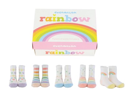 50397 detske vesele ponozky cucamelon rainbow vel 2 4 roky
