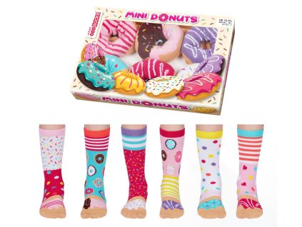 50973 detske vesele ponozky united oddsocks mini donuts vel 31 38