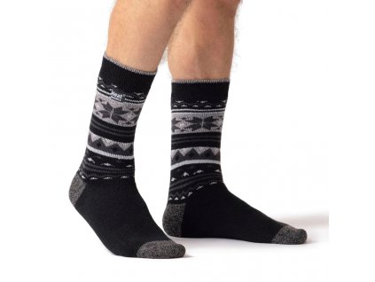 Pánske Heat Holders LITE ponožky FAIRISLE v nórskom vzore