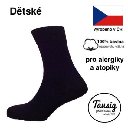 Dětské ponožky Tausig Coregarn (Barva PO Černá, Velikost PO (dětské) 23-26)
