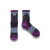 Dámské merino ponožky DARN TOUGH - Bear Town Micro Crew LIGHTWEIGHT (Purple)